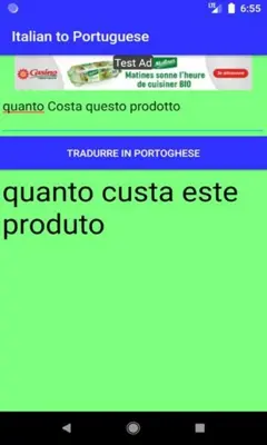 Italian to Portuguese Translator android App screenshot 0